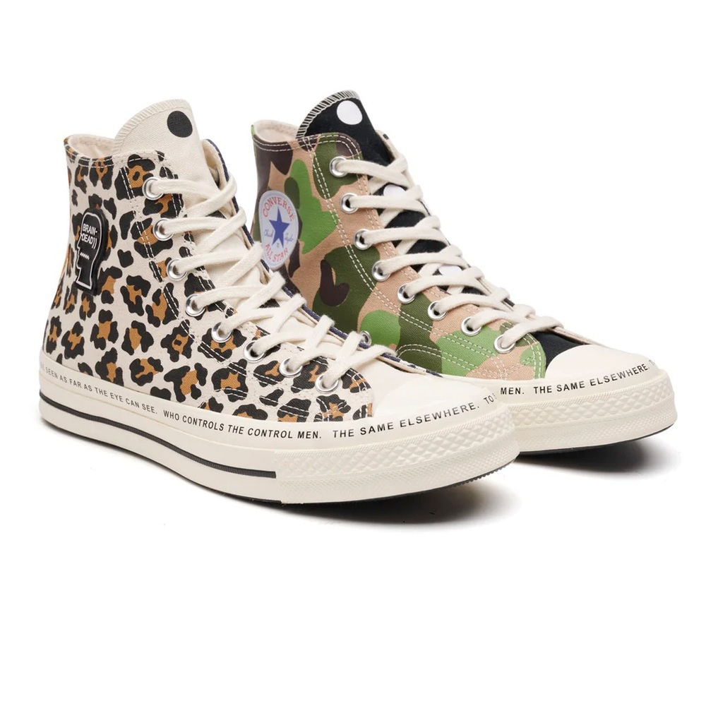 NWT Converse Brain Dead x Chuck 70 High Mismatched Prints - Style A12219C